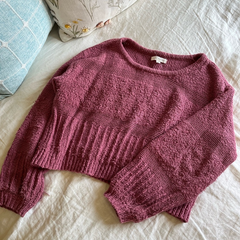 Dusty Pink Valentines Sweater LA Hearts Size S